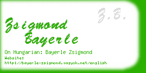 zsigmond bayerle business card